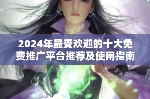 2024年最受欢迎的十大免费推广平台推荐及使用指南