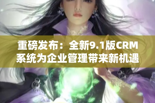 重磅发布：全新9.1版CRM系统为企业管理带来新机遇