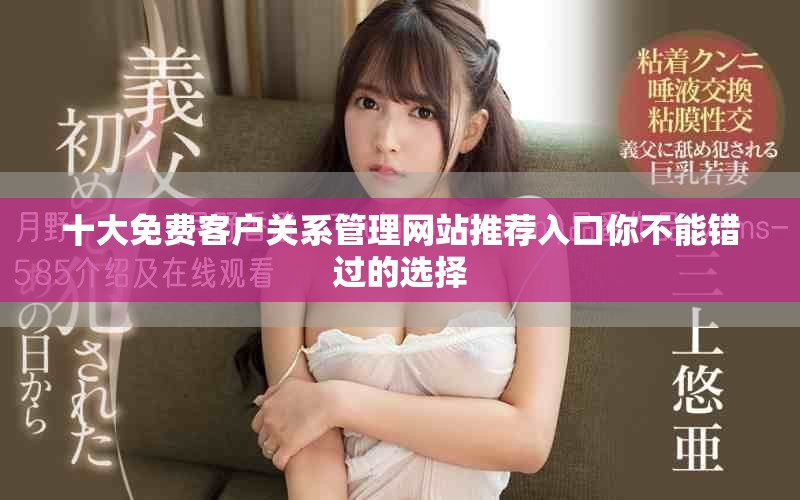 十大免费客户关系管理网站推荐入口你不能错过的选择