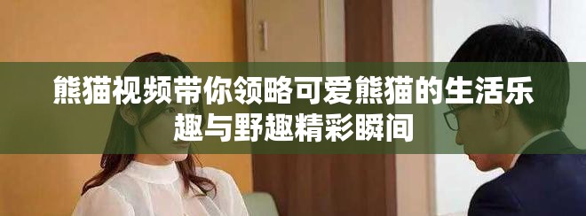 熊猫视频带你领略可爱熊猫的生活乐趣与野趣精彩瞬间