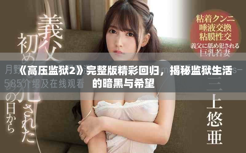 《高压监狱2》完整版精彩回归，揭秘监狱生活的暗黑与希望