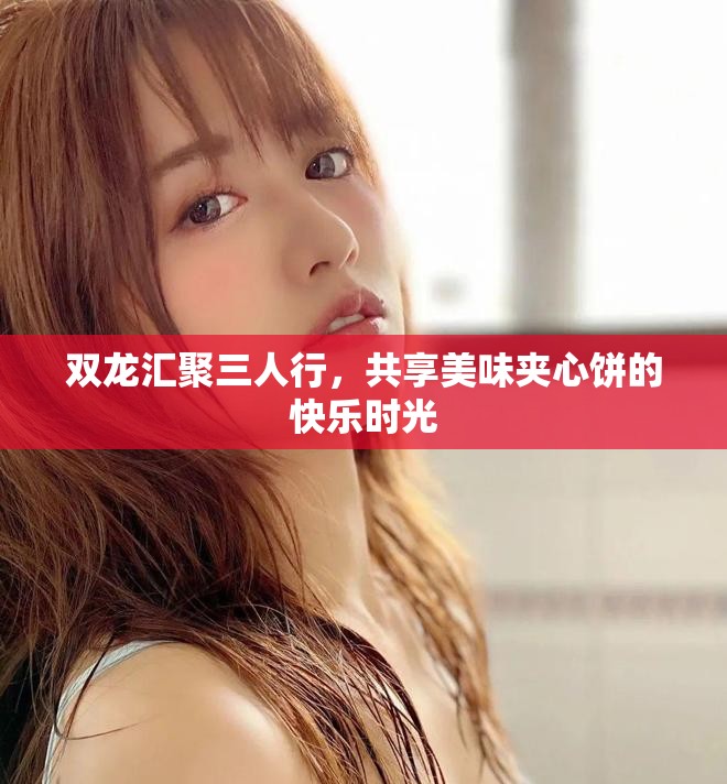 双龙汇聚三人行，共享美味夹心饼的快乐时光