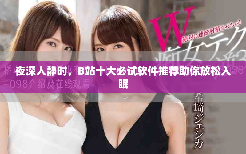 夜深人静时，B站十大必试软件推荐助你放松入眠