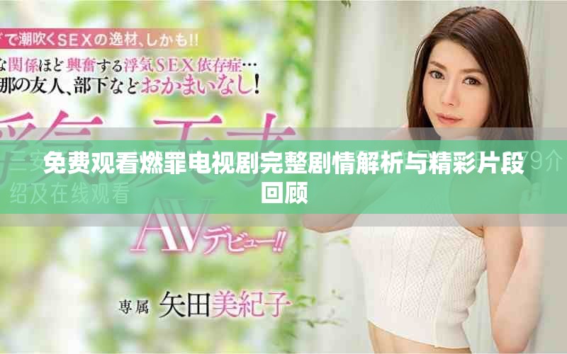 免费观看燃罪电视剧完整剧情解析与精彩片段回顾