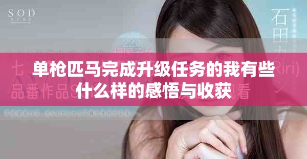 单枪匹马完成升级任务的我有些什么样的感悟与收获