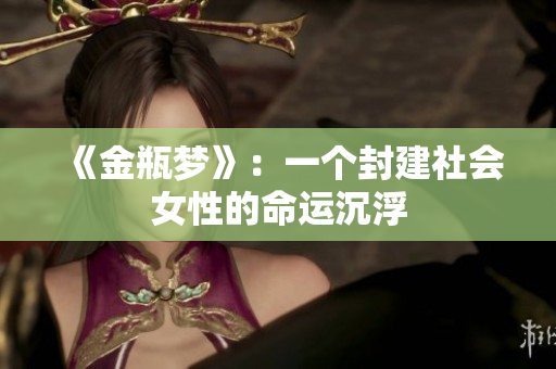《金瓶梦》：一个封建社会女性的命运沉浮
