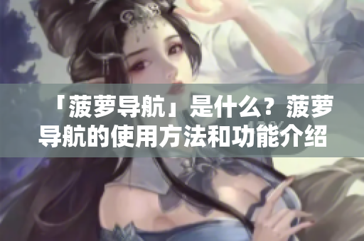 「菠萝导航」是什么？菠萝导航的使用方法和功能介绍