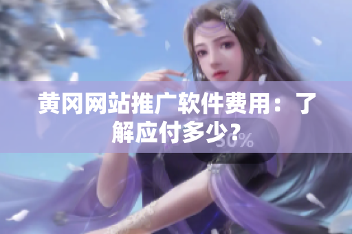 黄冈网站推广软件费用：了解应付多少？