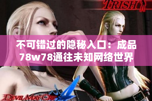 不可错过的隐秘入口：成品78w78通往未知网络世界