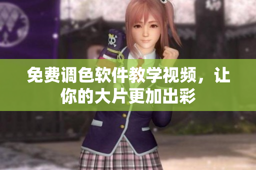 免费调色软件教学视频，让你的大片更加出彩