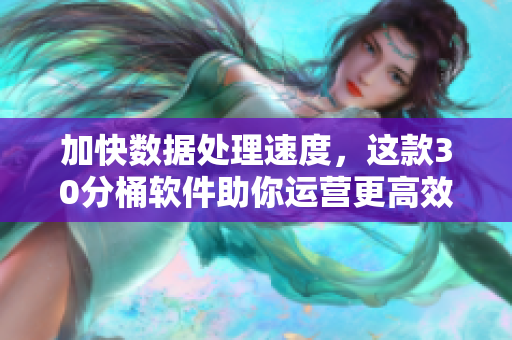 加快数据处理速度，这款30分桶软件助你运营更高效