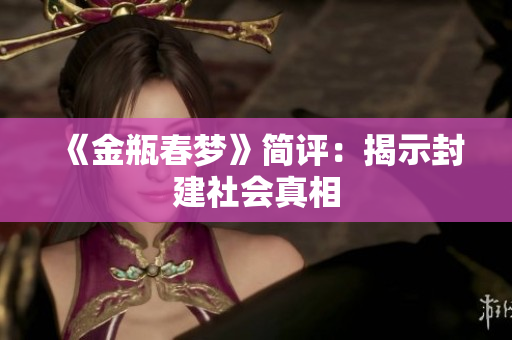 《金瓶春梦》简评：揭示封建社会真相