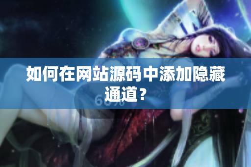 如何在网站源码中添加隐藏通道？