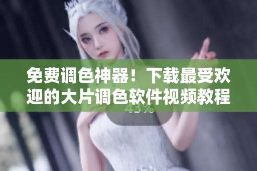 免费调色神器！下载最受欢迎的大片调色软件视频教程