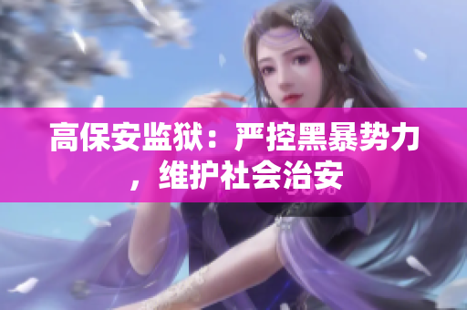 高保安监狱：严控黑暴势力，维护社会治安