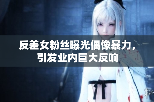 反差女粉丝曝光偶像暴力，引发业内巨大反响