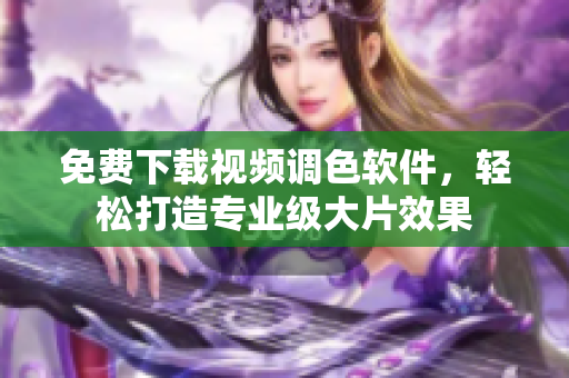 免费下载视频调色软件，轻松打造专业级大片效果