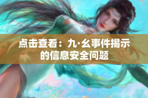 点击查看：九·幺事件揭示的信息安全问题