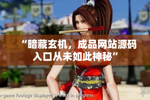 “暗藏玄机，成品网站源码入口从未如此神秘”