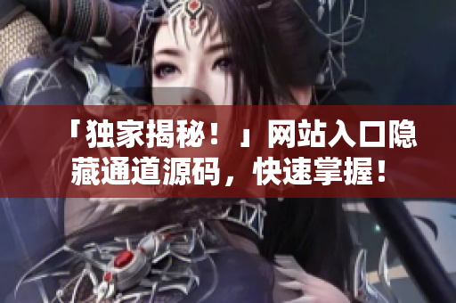 「独家揭秘！」网站入口隐藏通道源码，快速掌握！