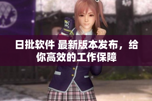 日批软件 最新版本发布，给你高效的工作保障