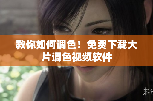 教你如何调色！免费下载大片调色视频软件