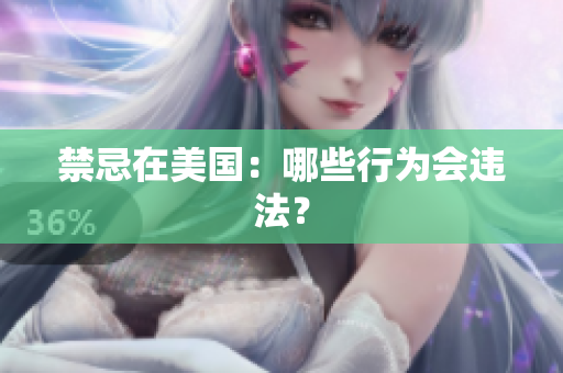 禁忌在美国：哪些行为会违法？