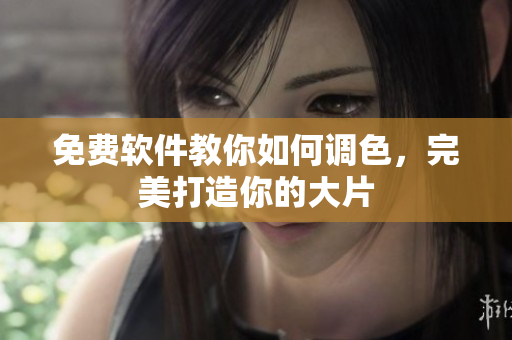 免费软件教你如何调色，完美打造你的大片