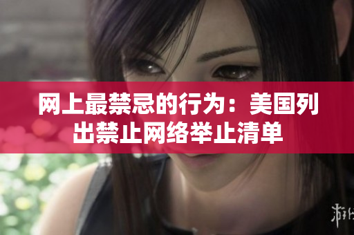 网上最禁忌的行为：美国列出禁止网络举止清单