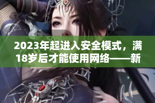 2023年起进入安全模式，满18岁后才能使用网络——新网络安全法实施