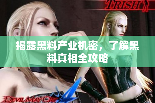揭露黑料产业机密，了解黑料真相全攻略
