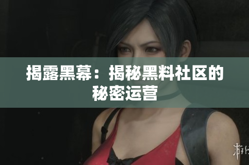 揭露黑幕：揭秘黑料社区的秘密运营