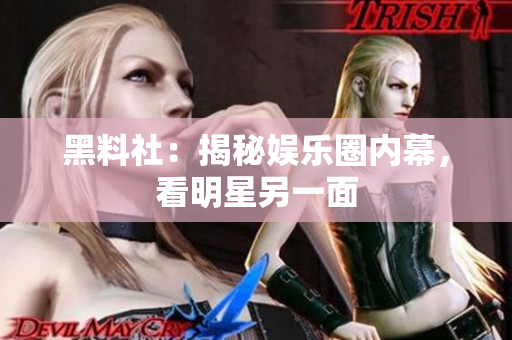 黑料社：揭秘娱乐圈内幕，看明星另一面
