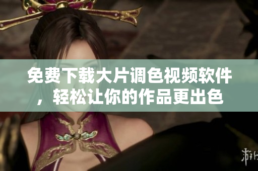 免费下载大片调色视频软件，轻松让你的作品更出色