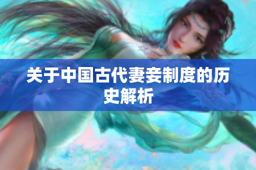 关于中国古代妻妾制度的历史解析