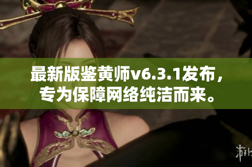 最新版鉴黄师v6.3.1发布，专为保障网络纯洁而来。