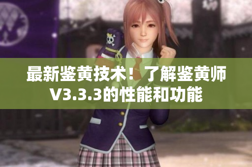 最新鉴黄技术！了解鉴黄师V3.3.3的性能和功能