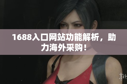 1688入口网站功能解析，助力海外采购！