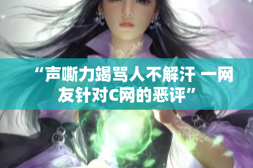 “声嘶力竭骂人不解汗 一网友针对C网的恶评”