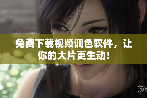 免费下载视频调色软件，让你的大片更生动！