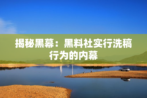 揭秘黑幕：黑料社实行洗稿行为的内幕