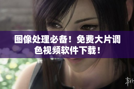 图像处理必备！免费大片调色视频软件下载！