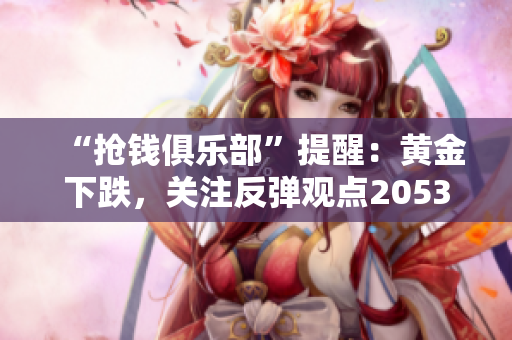 “抢钱俱乐部”提醒：黄金下跌，关注反弹观点2053