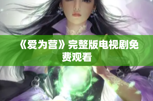 《爱为营》完整版电视剧免费观看