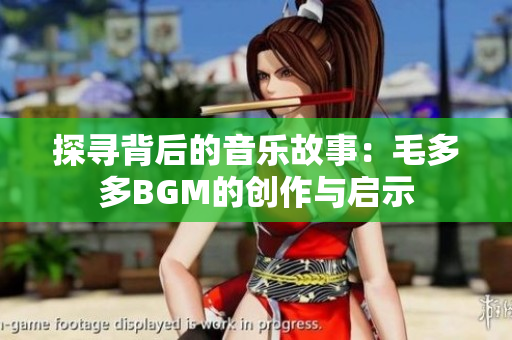 探寻背后的音乐故事：毛多多BGM的创作与启示