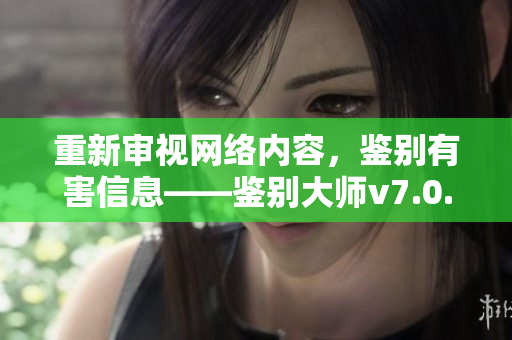 重新审视网络内容，鉴别有害信息——鉴别大师v7.0.9