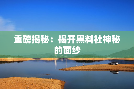 重磅揭秘：揭开黑料社神秘的面纱