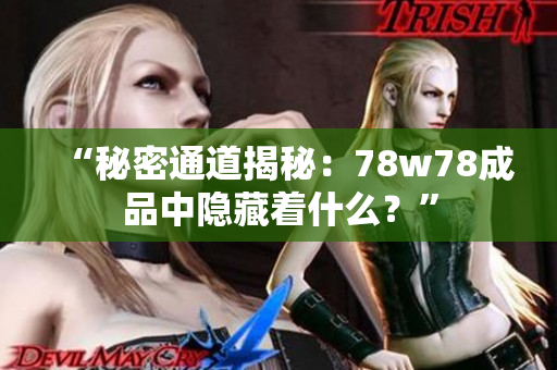 “秘密通道揭秘：78w78成品中隐藏着什么？”