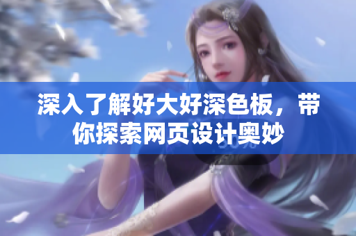 深入了解好大好深色板，带你探索网页设计奥妙