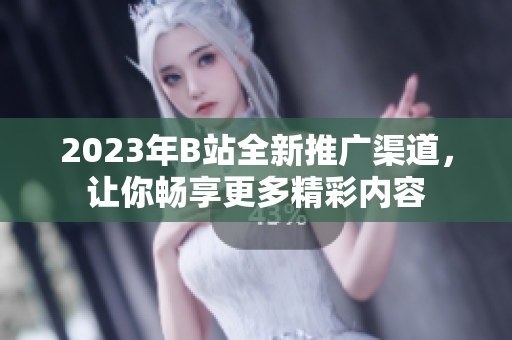 2023年B站全新推广渠道，让你畅享更多精彩内容